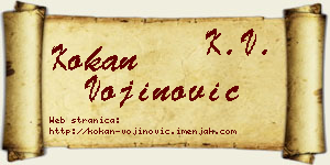 Kokan Vojinović vizit kartica